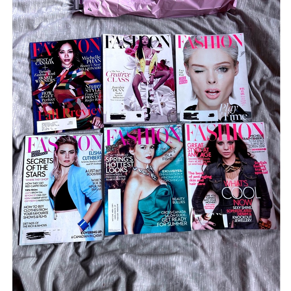 FASHION Magazine Canada Lot of 6 Michelle Trachtenberg Isla Fisher Coco Rocha